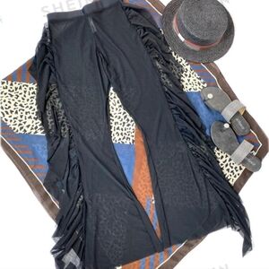 Sheer black cover up for swim suits